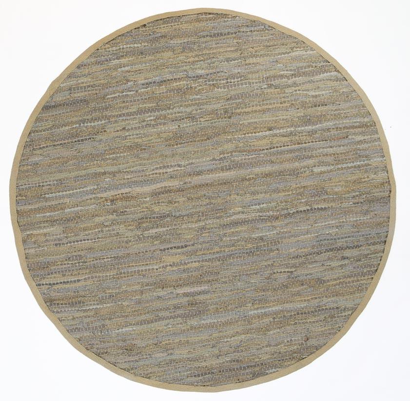 Metro Beige Modern Leather Rug - Floorsome - Flatweave - GYPS160SAGE - Flatweave
