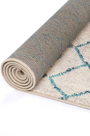 Micah Blue Lattice Rug - Floorsome - Rug
