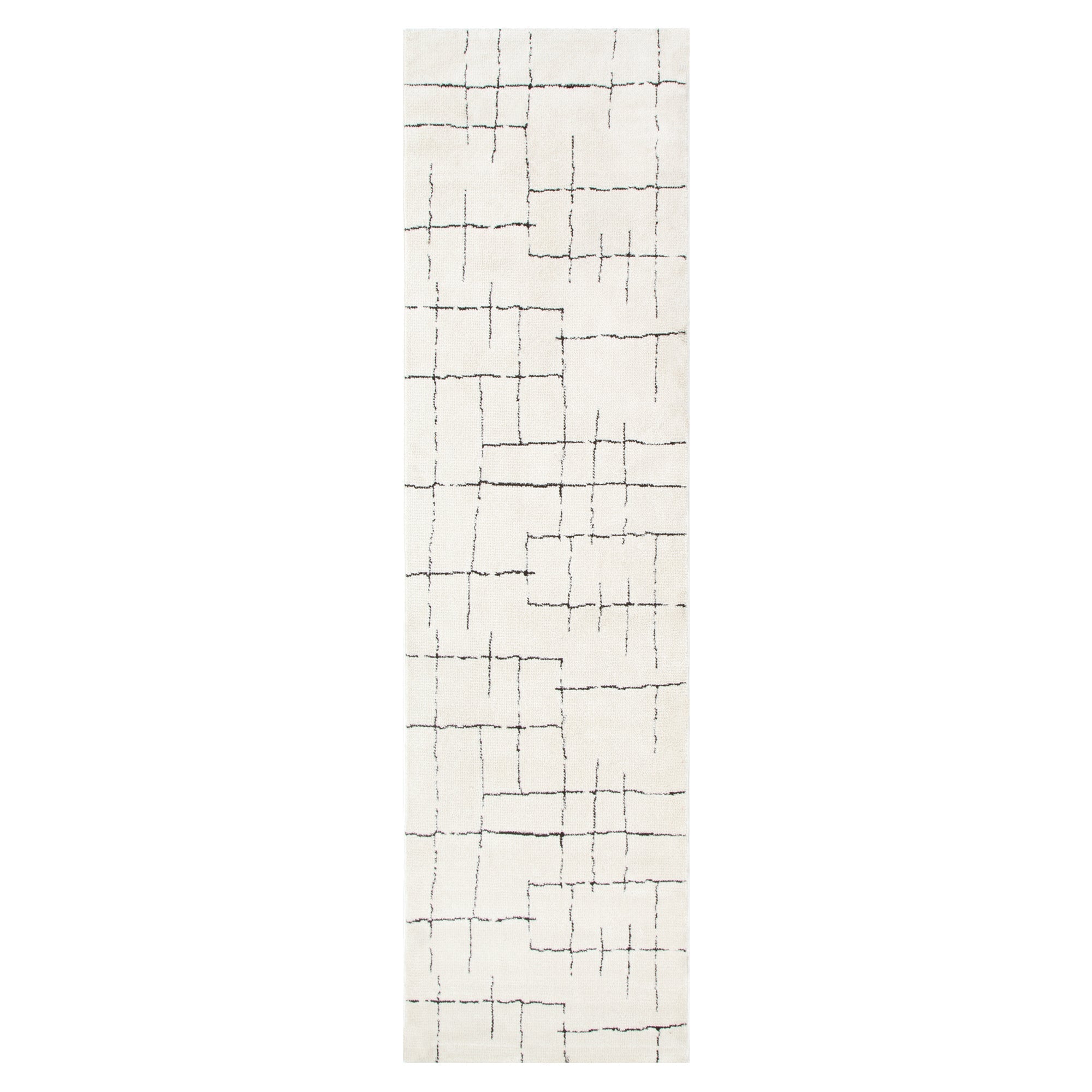 Mila Abstract Lines Black Cream Rug - Floorsome - Area Rug - MILA803MIL9 - Area Rug