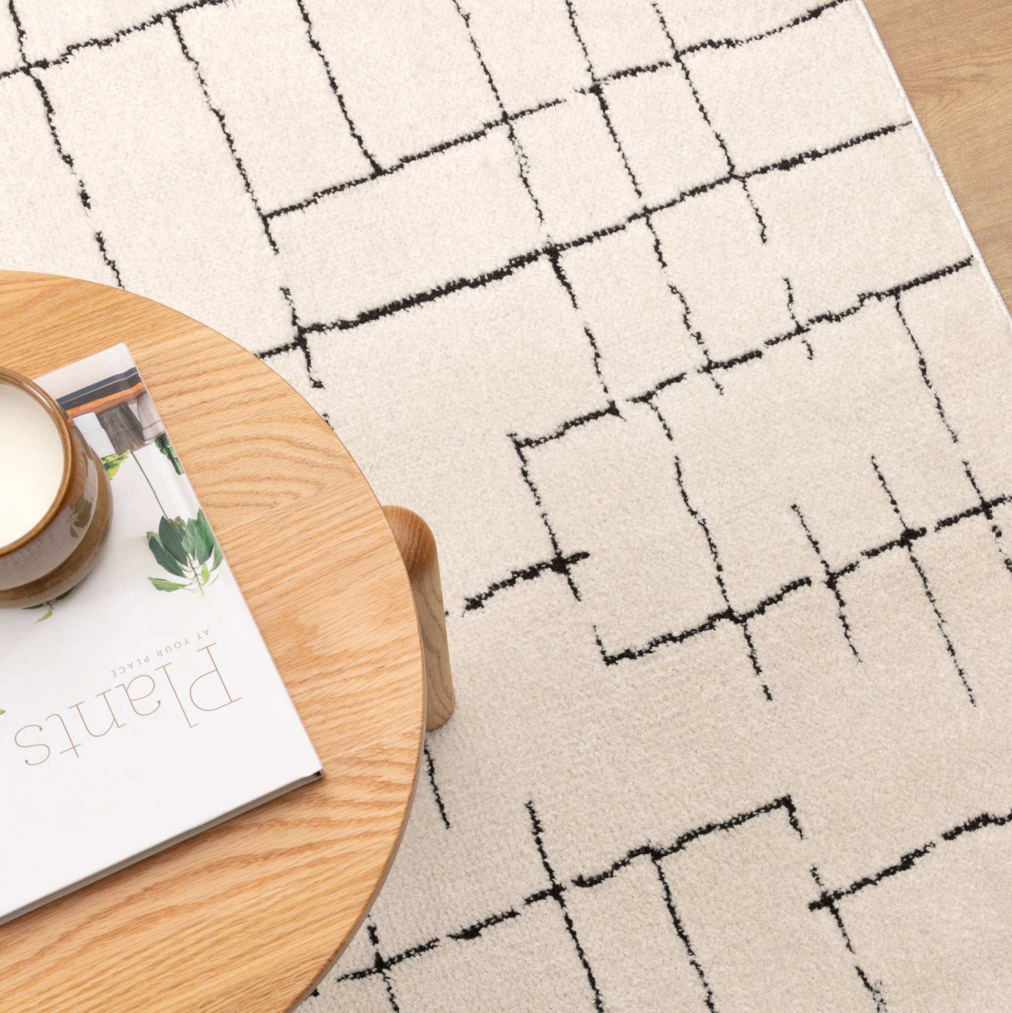 Mila Abstract Lines Black Cream Rug - Floorsome - Area Rug - MILA803MIL9 - Area Rug