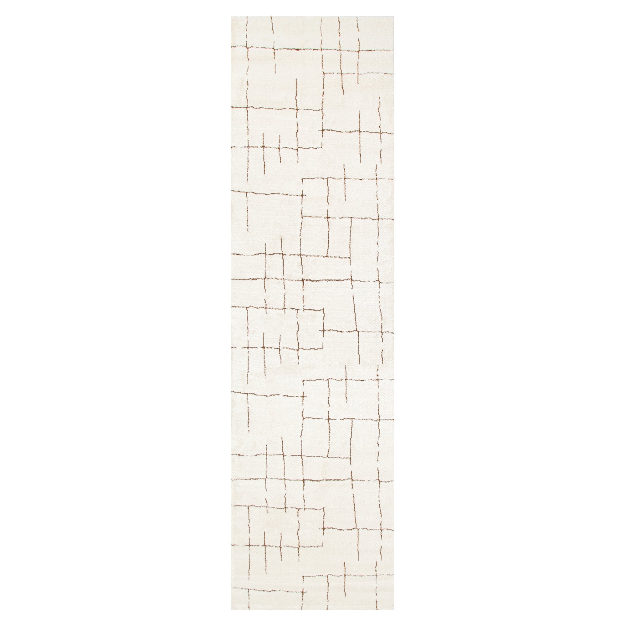 Mila Abstract Lines Brown Cream Rug - Floorsome - Area Rug - MILA803MIL10 - Area Rug