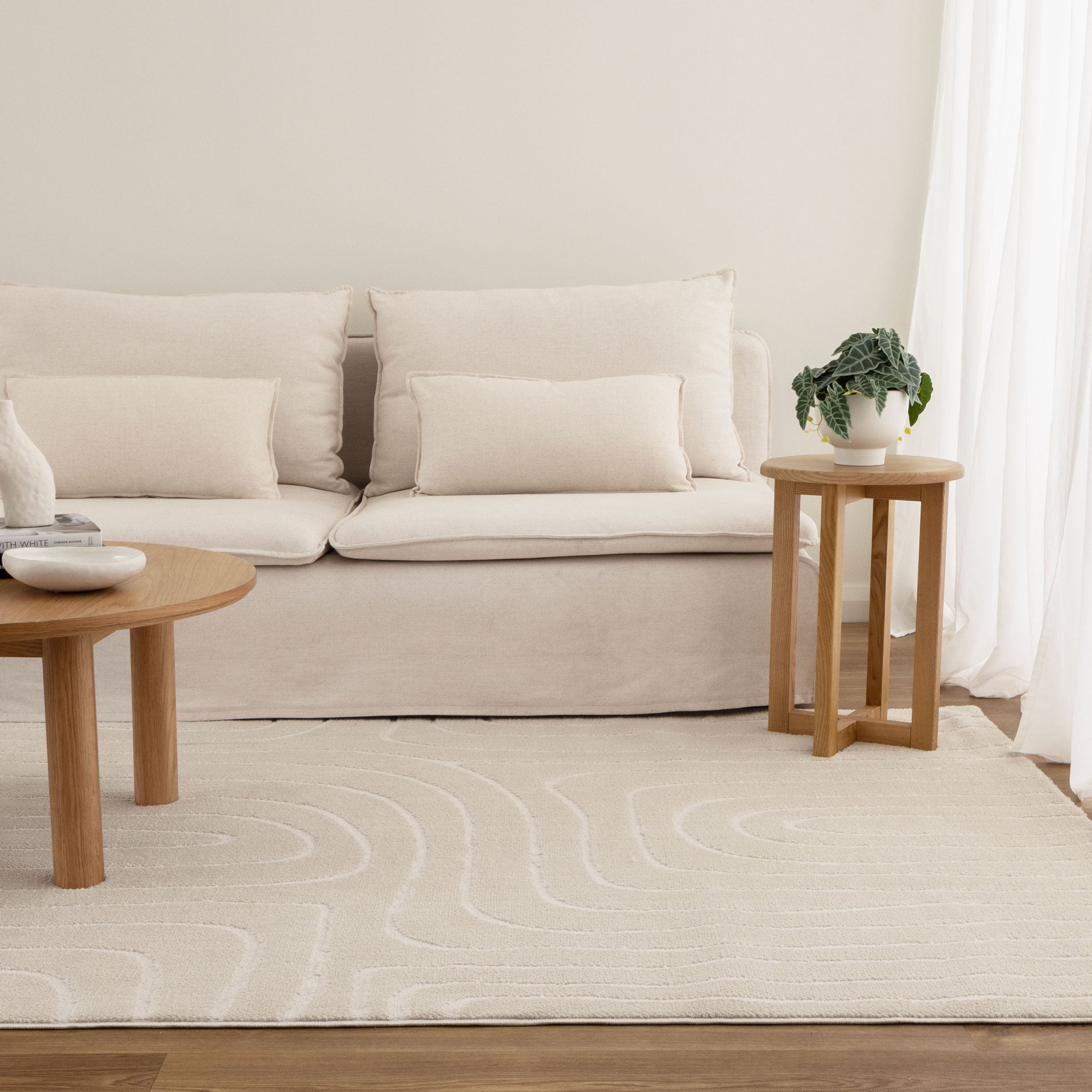 Mila Arch Lines Cream Rug - Floorsome - Area Rug - MILA160MIL7 - Area Rug
