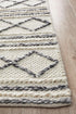 Milly Textured Woollen Rug White Grey - Floorsome - Modern - STUD - 326 - WHI - 225X155 - Modern