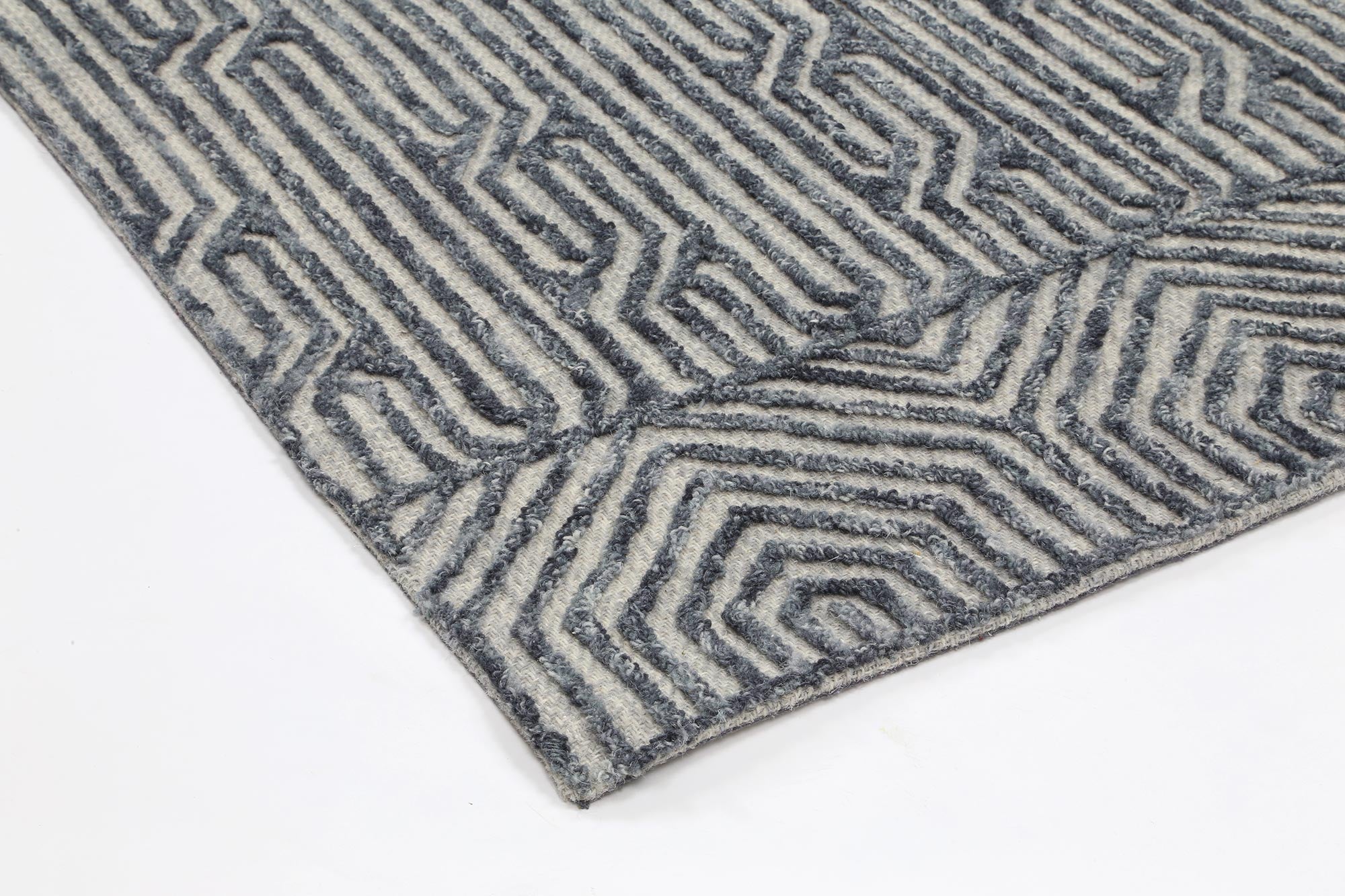 Mirabella Almeria Blue Contemporary Rug - Floorsome - Modern Rugs - MARB16060215LGRY - Modern Rugs
