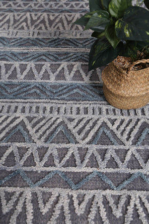 Mirabella Cazorla Charcoal Contemporary Rug - Floorsome - Modern Rugs