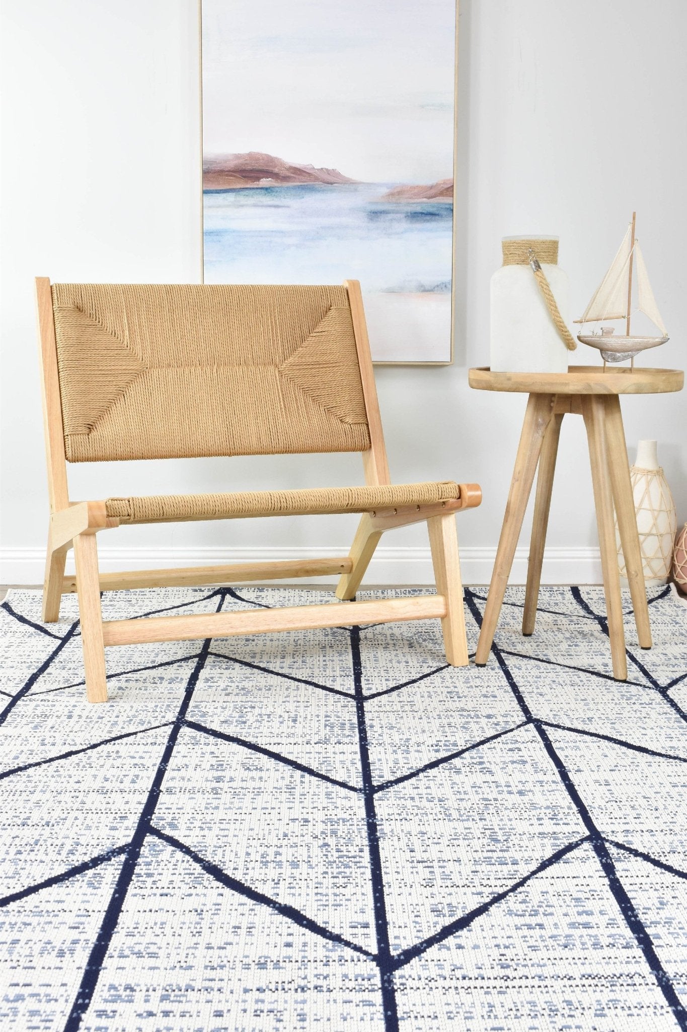Mirada Cream Blue Rug 47274 - 306 - Floorsome - INDOOR/OUTDOOR - MIRA - 47274306 - 80x150 - INDOOR/OUTDOOR