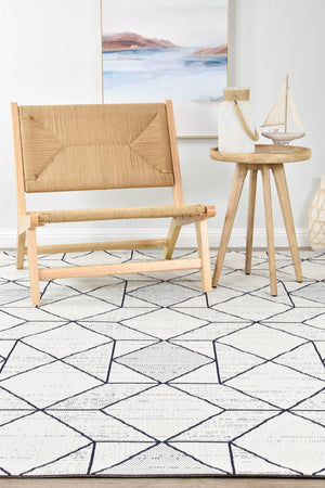 Mirada White Blue Rug 47277 - 396 - Floorsome - INDOOR/OUTDOOR