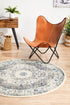 Mist White Transitional Round Rug - Floorsome - Modern - EVO - 251 - WHI - 150X150 - Modern