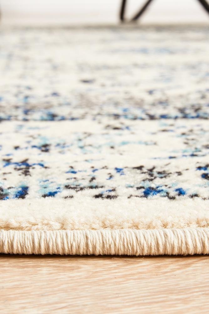 Mist White Transitional Round Rug - Floorsome - Modern - EVO - 251 - WHI - 150X150 - Modern