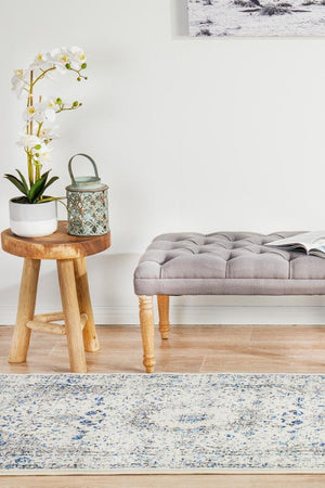 Mist White Transitional Runner Rug - Floorsome - Modern