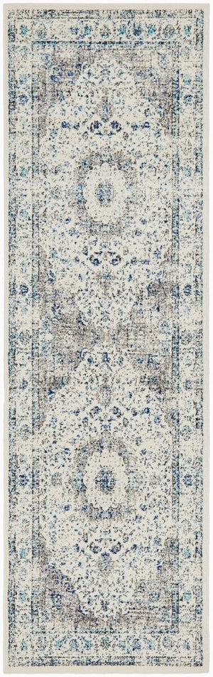 Mist White Transitional Runner Rug - Floorsome - Modern