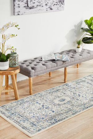 Mist White Transitional Runner Rug - Floorsome - Modern