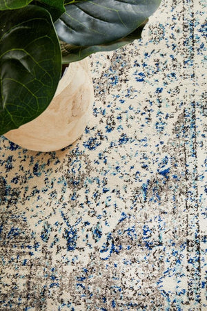 Mist White Transitional Runner Rug - Floorsome - Modern