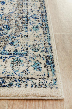 Mist White Transitional Runner Rug - Floorsome - Modern