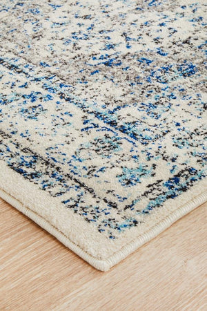 Mist White Transitional Runner Rug - Floorsome - Modern