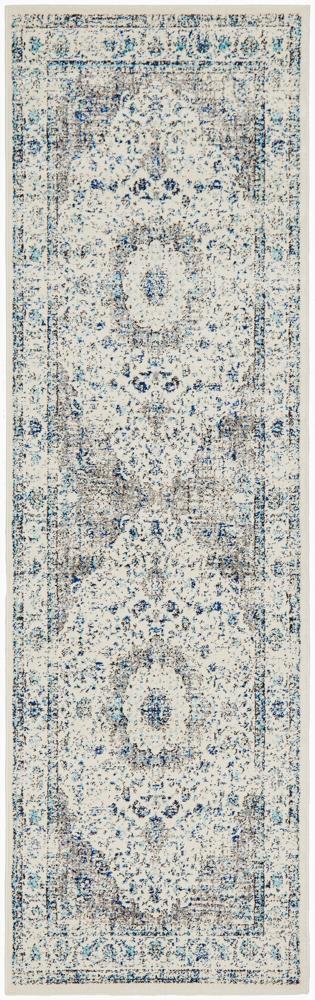 Mist White Transitional Runner Rug - Floorsome - Modern - EVO - 251 - WHI - 300X80 - Modern