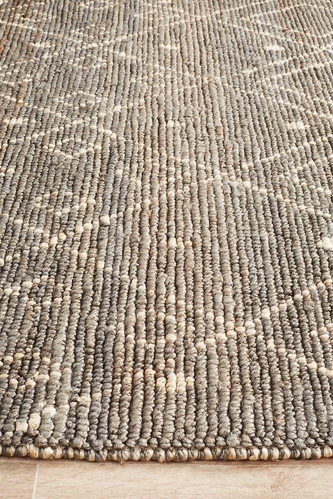 Misu Hand Woven Tribal Jute Rug - Floorsome - Natural - KYA - 27 - GRY - 225X155 - Natural