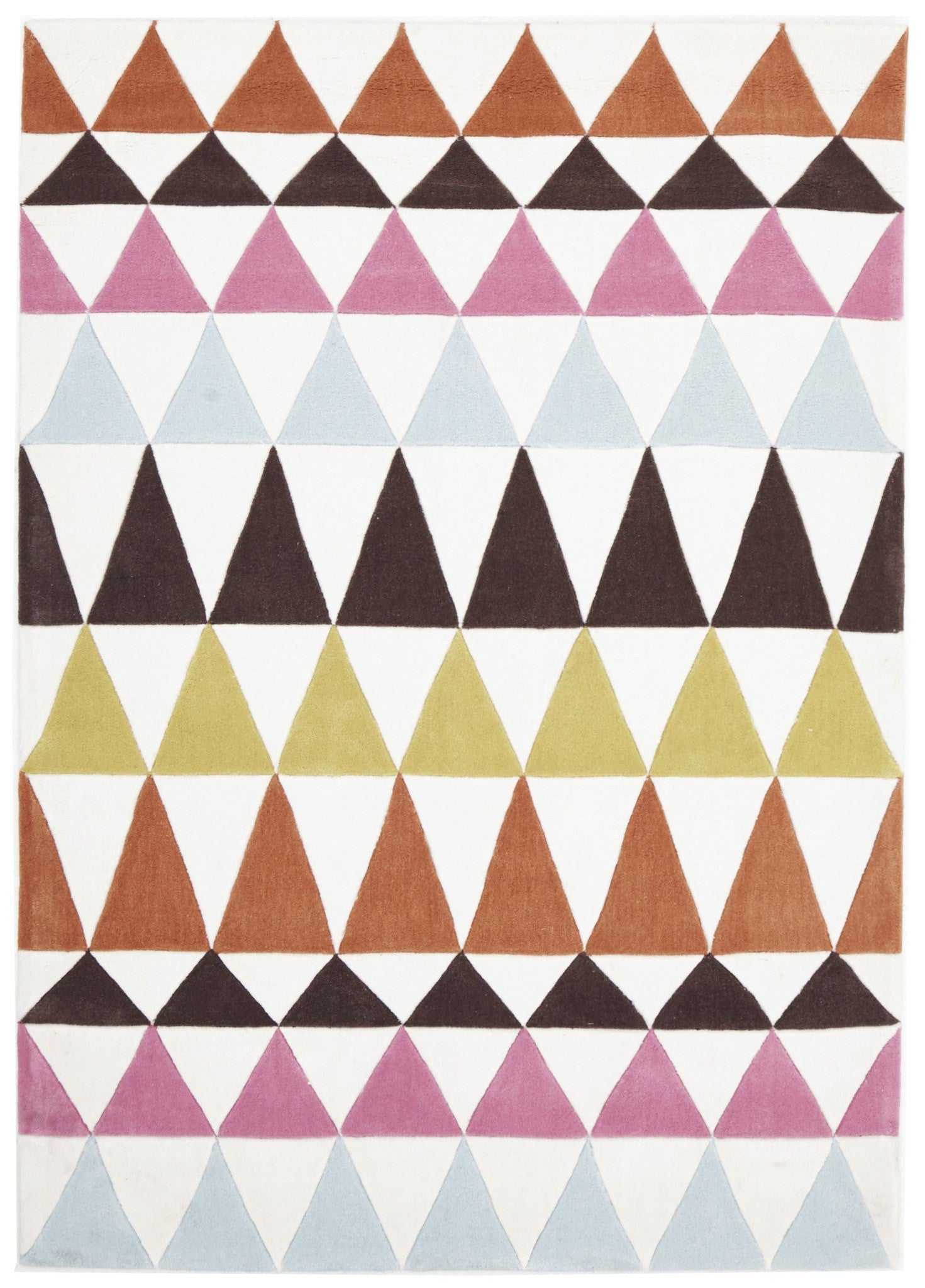 Modern Bunting Design Rug Multi Rust - Floorsome - Modern - HV - 642 - RUST - 165X115 - Modern