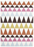 Modern Bunting Design Rug Multi Rust - Floorsome - Modern - HV - 642 - RUST - 165X115 - Modern