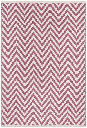 Modern Flatweave Chevron Design Pink Rug - Floorsome - Modern