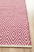 Modern Flatweave Diamond Design Pink Rug - Floorsome - Modern - ABO - DIA - PINK - 225X155 - Modern