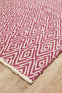 Modern Flatweave Diamond Design Pink Rug - Floorsome - Modern - ABO - DIA - PINK - 225X155 - Modern