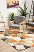 Modern Pixels Rug Rust Grey Blue - Floorsome - Modern - CIT - 564 - RUST - 160X110 - Modern