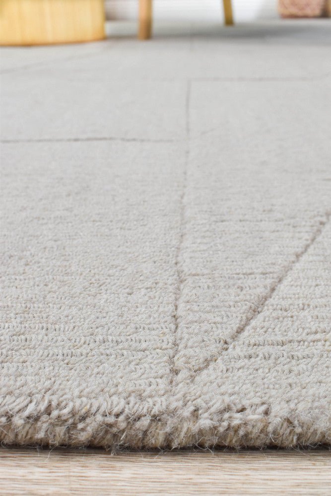 Montana Moonlit Grey Wool Rug - Floorsome - TEXTURED - WESTCOTT - MOON - 155X225 - TEXTURED