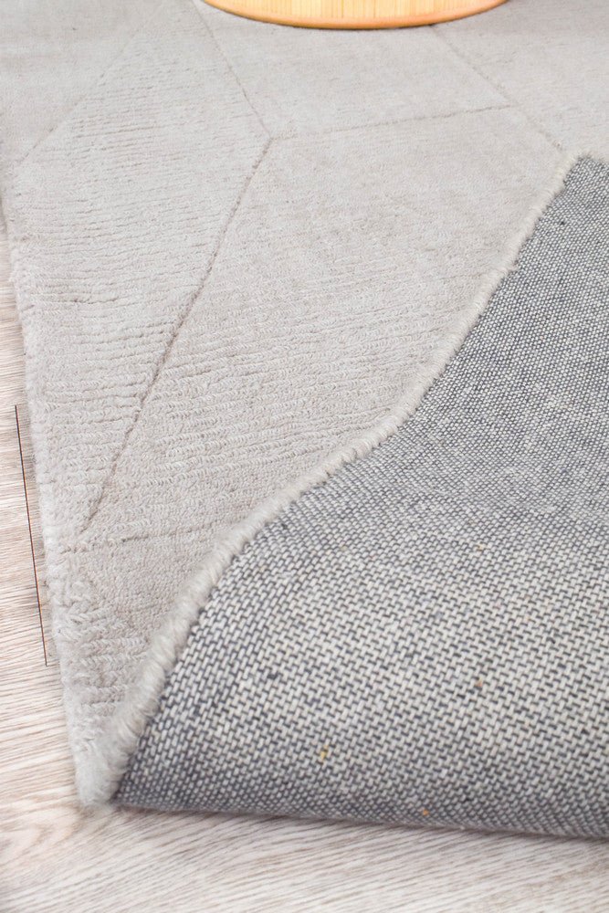 Montana Moonlit Grey Wool Rug - Floorsome - TEXTURED - WESTCOTT - MOON - 155X225 - TEXTURED