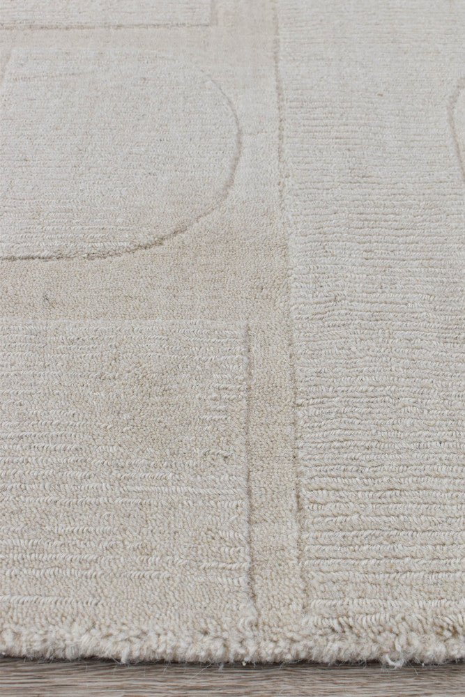Montana Powdered Beige Wool Rug - Floorsome - FLATWEAVE - WESTCOTT - POWDER - 155X225 - FLATWEAVE