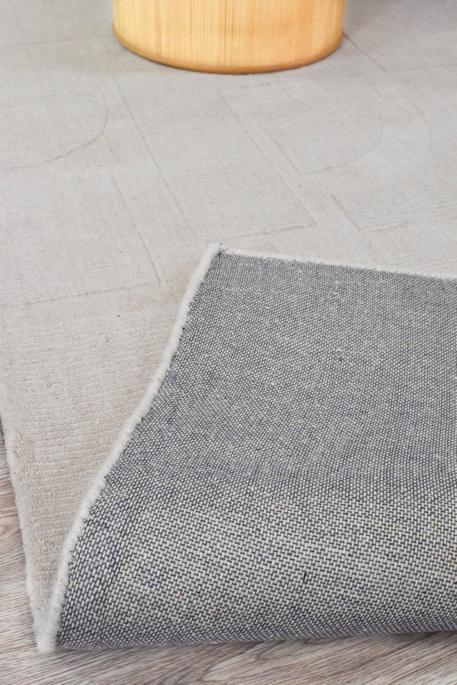 Montana Powdered Beige Wool Rug - Floorsome - FLATWEAVE - WESTCOTT - POWDER - 155X225 - FLATWEAVE