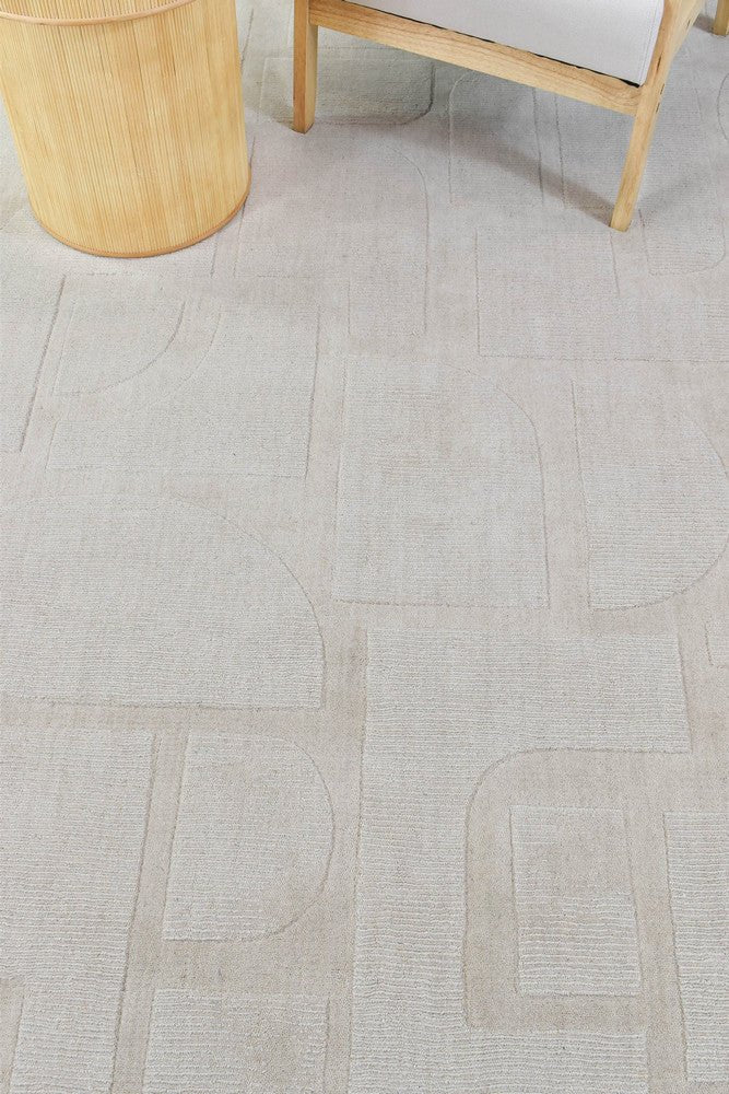 Montana Powdered Beige Wool Rug - Floorsome - FLATWEAVE - WESTCOTT - POWDER - 155X225 - FLATWEAVE