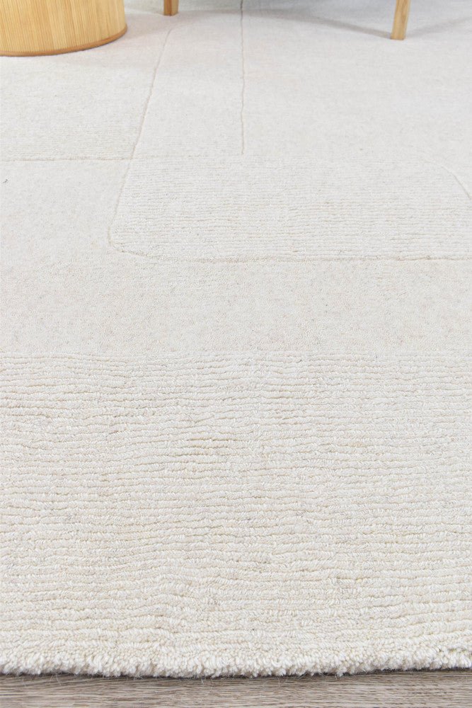 Montana Velvet Ivory Wool Rug - Floorsome - TEXTURED - WESTCOTT - VELVET - 155X225 - TEXTURED