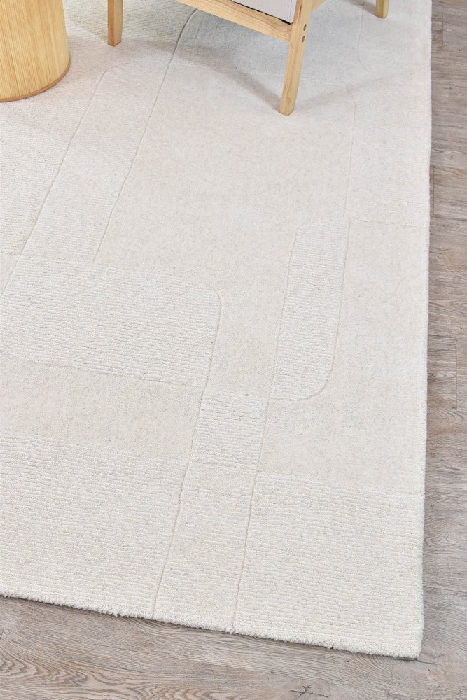 Montana Velvet Ivory Wool Rug - Floorsome - TEXTURED - WESTCOTT - VELVET - 155X225 - TEXTURED