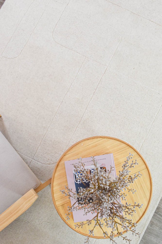 Montana Velvet Ivory Wool Rug - Floorsome - TEXTURED - WESTCOTT - VELVET - 155X225 - TEXTURED