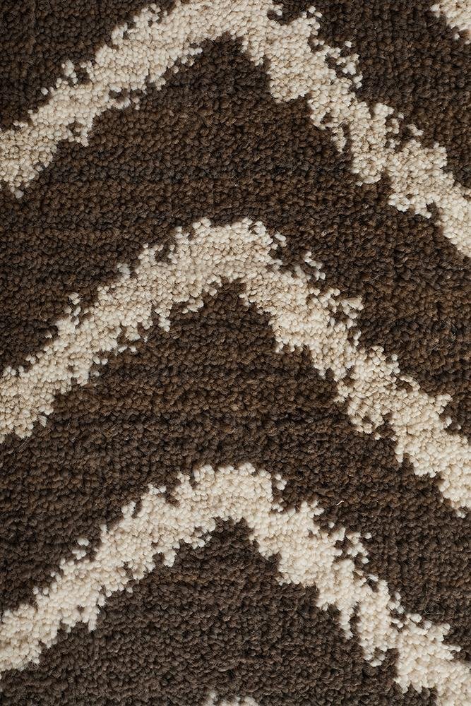 Moroccan Chevron Design Rug Brown Beige - Floorsome - Modern - MOR - 180 - BEI - 230X160 - Modern