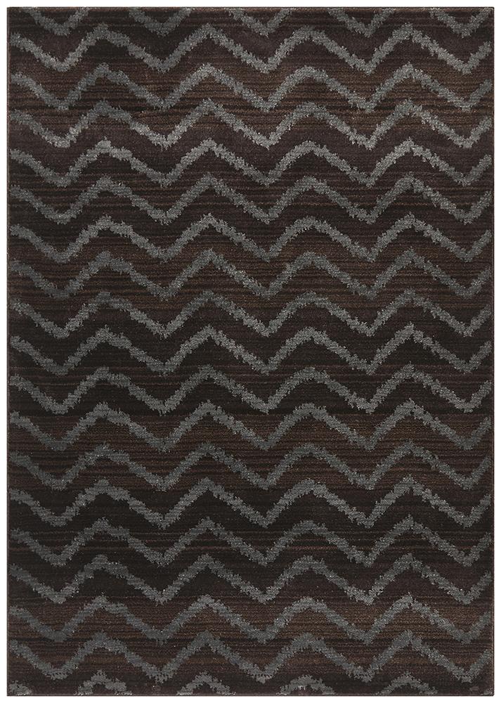Moroccan Chevron Design Rug Brown Grey - Floorsome - Modern - MOR - 180 - BRO - 230X160 - Modern