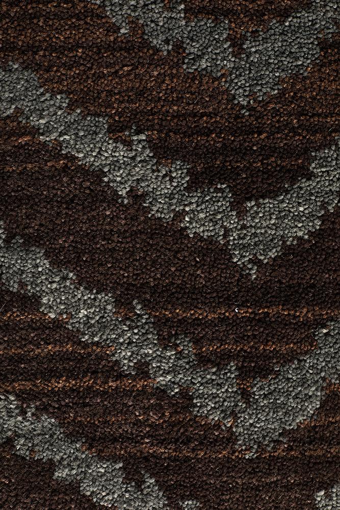 Moroccan Chevron Design Rug Brown Grey - Floorsome - Modern - MOR - 180 - BRO - 230X160 - Modern