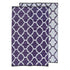 MOROCCAN Recycled Plastic Mat, AUBERGINE & White 1.8 x 2.7m - Floorsome - Outdoor Rugs - GKOZ399B - Outdoor Rugs