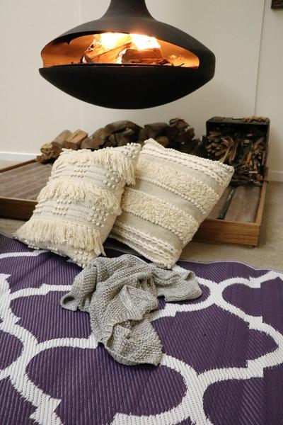 MOROCCAN Recycled Plastic Mat, AUBERGINE & White 1.8 x 2.7m - Floorsome - Outdoor Rugs - GKOZ399B - Outdoor Rugs