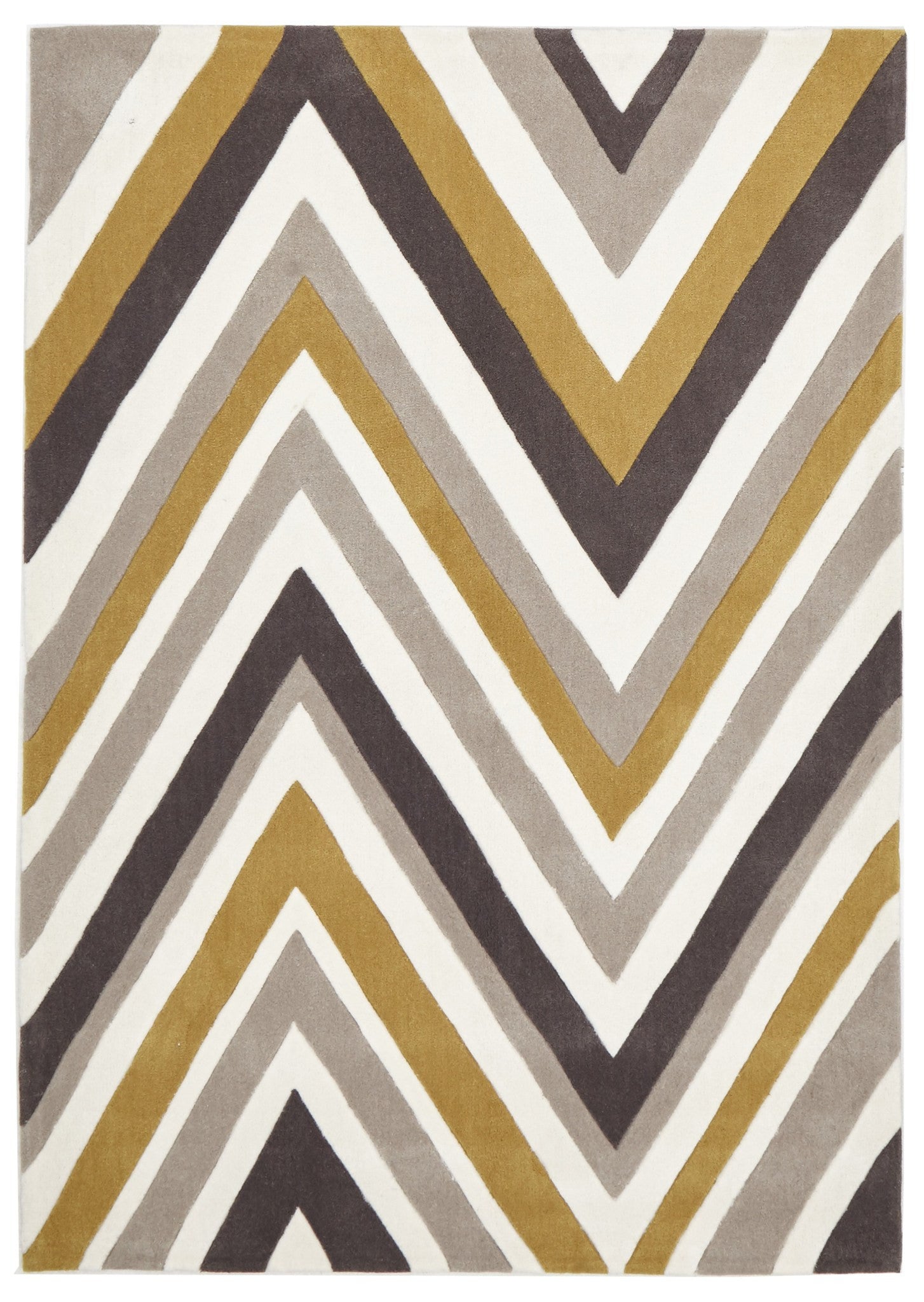 Multi Chevron Rug Yellow Brown - Floorsome - Modern - HV - 635 - YELL - 165X115 - Modern