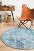 Muse Blue Transitional Round Rug - Floorsome - Modern - EVO - 253 - BLUE - 150X150 - Modern