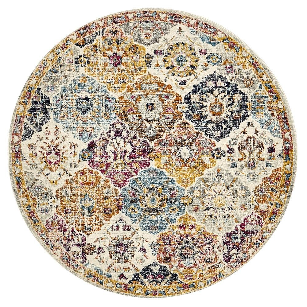 Museum 861 Round Rust Rug - Floorsome - MUS - 861 - RST - 150X150 - 
