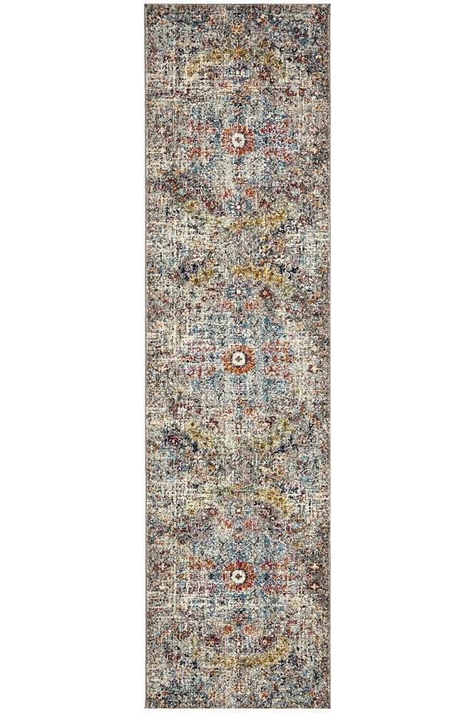 Museum 863 Multi Coloured Rug - Floorsome - MUS - 863 - MULT - 300X80 - 