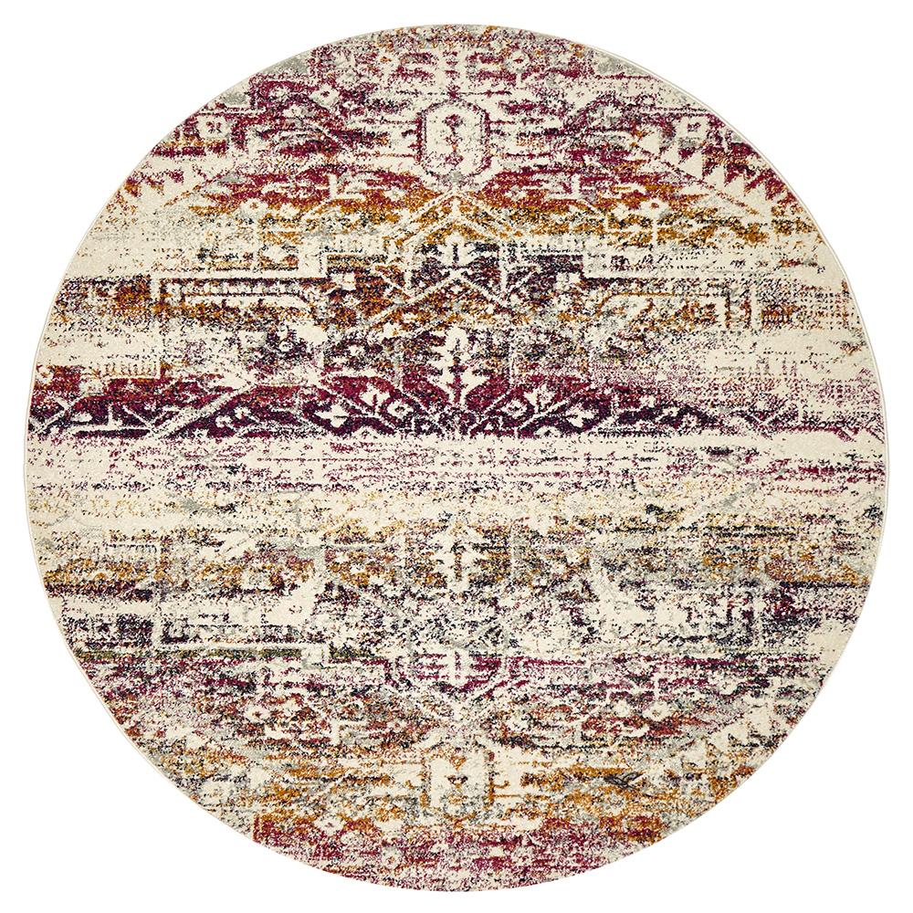 Museum 865 Fuschia Round Rug - Floorsome - MUS - 865 - FUS - 150X150 - 
