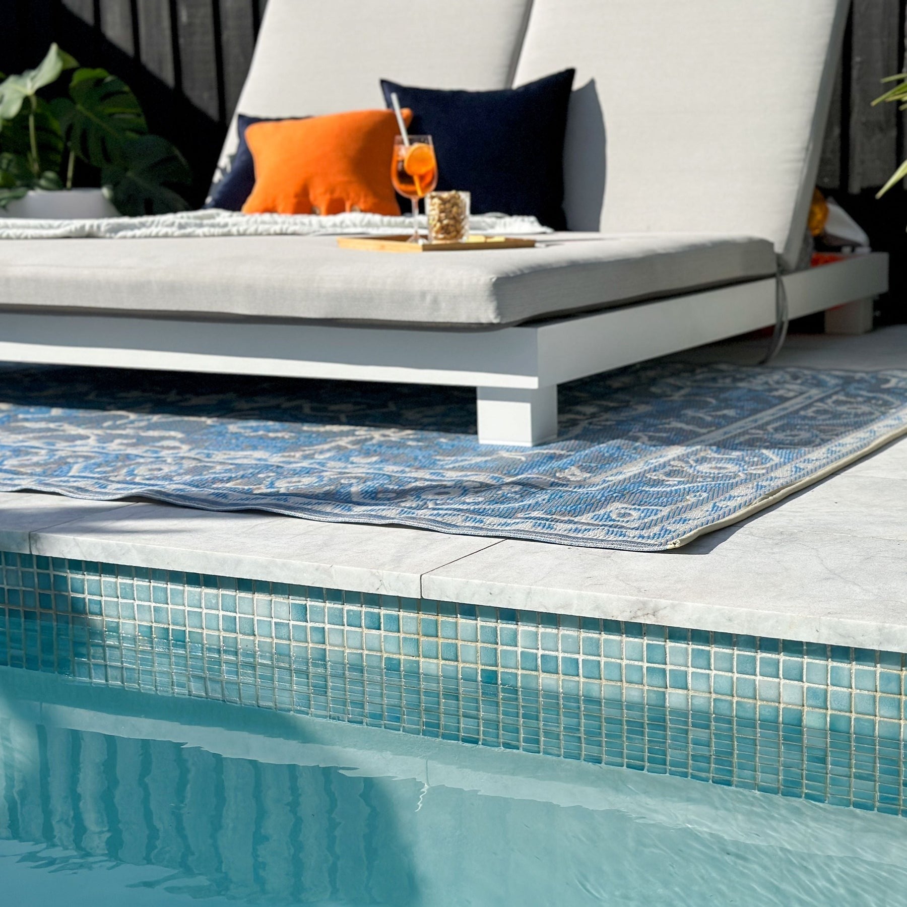 Nain Blue Recycled Plastic Outdoor Rug - Floorsome - Outdoor Rugs -  - Outdoor Rugs