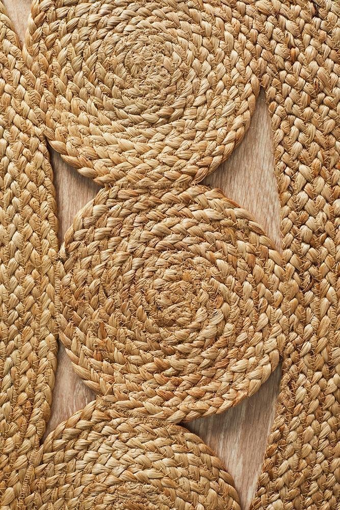 Natural Daisy Jute Rug - Floorsome - Flatweave - ATR - PIL - NAT - 120X120 - Flatweave