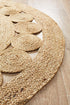 Natural Daisy Jute Rug - Floorsome - Flatweave - ATR - PIL - NAT - 120X120 - Flatweave