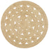 Natural Daisy Jute Rug - Floorsome - Flatweave - ATR - PIL - NAT - 120X120 - Flatweave