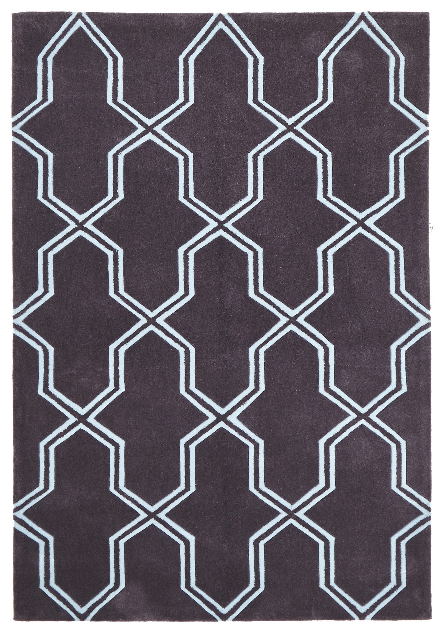 Neo Lattice Design Rug Smoke - Floorsome - Modern